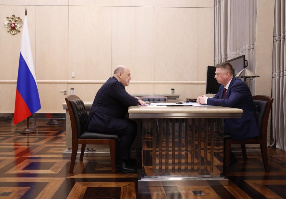 Встреча Михаила Мишустина с Председателем ФФОМС Ильей Баланиным